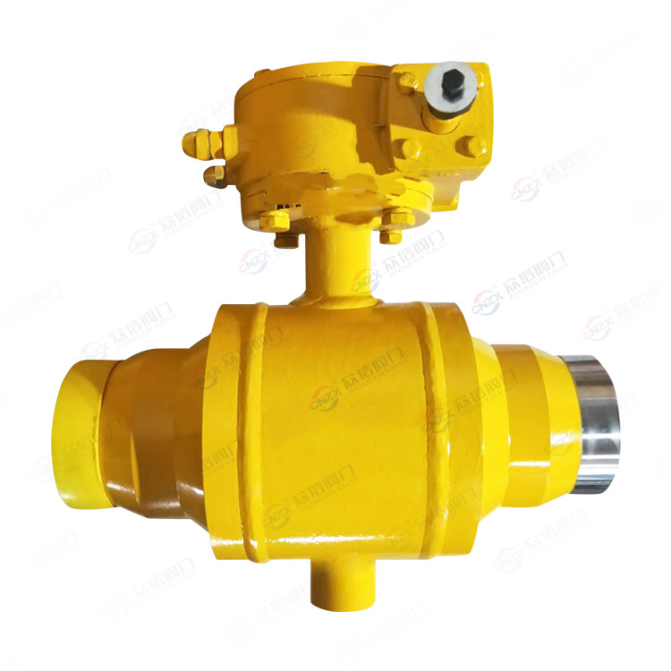 High pressure fully welded ball valve