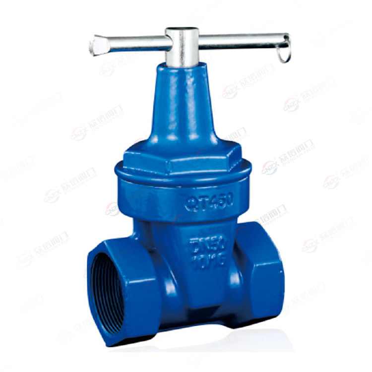 Threaded gate valve with lock