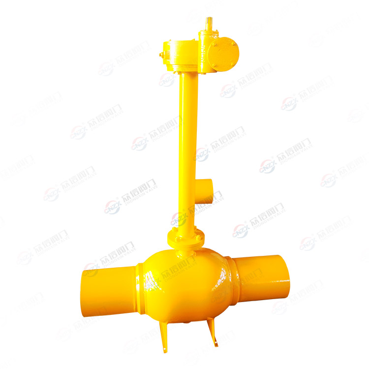 Buried fully welded ball valve